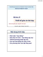 Thiết kế giáo án bài dạy