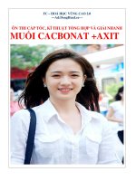 kĩ thuật giải nhanh bài tập muối cacbonat tác dụng với axit cực hay