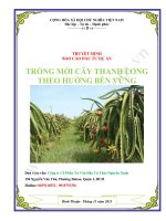 thuyết minh báo cáo đầu tƣ dự án trồng mới cây thanh long theo hƣớng bền vững
