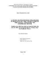 a study on politeness strategies in requests by the characters in the novel  twilight  by stephenie meyer = nghiên cứu chiến lược lịch sự trong lời thỉnh cầu của các nhân vật trong tiểu thuyết  chạng vạng