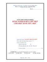 skkn kinh nghiệm rèn chữ đẹp cho học sinh tiểu học  trường tiểu học trịnh hoài đức