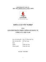 Giải pháp hoàn thiện chính sách Đầu tư công của Việt Nam