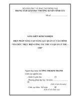 skkn biện pháp nâng cao năng lực quản lý tài chính  “tổ chức thực hiện công tác thu và quản lý thu – chi”  thpt chuyên lương thế vinh