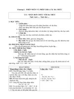 GIÁO ÁN ĐẠI SỐ 8 CHƯƠNG I