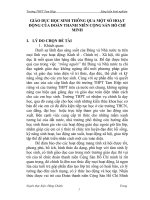 skkn giáo dục học sinh thông qua một số hoạt động của đoàn thanh niên cộng sản hồ chí minh thpt tam hiệp