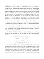 PHÂN TÍCH TÌNH CẢNH lẻ LOI của NGƯỜI CHINH PHỤ