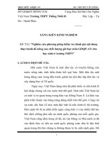 skkn nghiên cứu phương pháp kiểm tra đánh giá nội dung thực hành để nâng cao chất lượng giờ học môn gdqp-an cho học sinh ở trường thpt