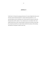 a study on the meaning and structure of an english fairy-tale  a systemic functional analysis = nghiên cứu về ngữ nghĩa và cấu trúc của một câu truyện cổ tiếng anh theo quan điểm của ngữ pháp chức năng hệ thống