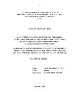 nghiên cứu những khó khăn của sinh viên năm thứ 3 khoa tiếng anh trường đại học công nghiệp hà nội khi dịch anh - việt trong các chuyên ngành kỹ thuật