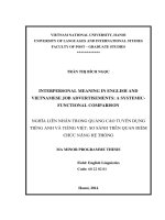 interpersonal meaning in english and vietnamese job advertisements a systemic functional comparison = nghĩa liên nhân trong quảng cáo tuyển dụng tiếng anh và tiếng việt so sánh trên quan điểm chức năng hệ thống