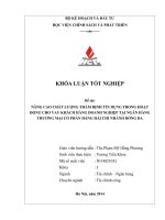 Khóa luận tốt nghiệp: Nâng cao chất lượng thẩm định tín dụng trong hoạt động cho vay khách hàng doanh nghiệp tại Maritimebank Đống Đa