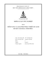tiềm năng và giải pháp phát triển du lịch huyện tam đảo, vĩnh phúc