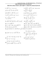 Phương trình, bất phương trình, hệ phương trình giải bằng phương pháp nhân liên hợp