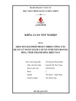 một số giải pháp hoàn thiện công tác quản lý ngân sách cấp xã ở huyện hoằng hóa, tỉnh thanh hóa hiện nay