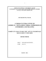 a cross-cultural study on american-vietnamese verbal expressions in confirming and negating = nghiên cứu giao văn hóa việt-mỹ về cách diễn đạt khẳng định và phủ định
