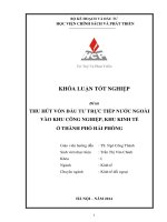 thu hút vốn đầu tư trực tiếp nước ngoài vào khu công nghiệp, khu kinh tế ở thành phố hải phòng