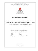 công tác quy hoạch phát triển kinh tế xã hội ở việt nam – thực trạng và giải pháp