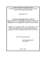 a study on projection and its realization in president barack obama’s speech at a campaign event in las vegas