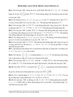 Hình học giải tích trong mặt phẳng được chọn từ các đề thi thử