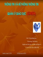 thông tin và hệ thông tin quản lý giáo dục