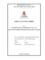 nâng cao hiệu quả hoạt động của các khu công nghiệp ở tỉnh hải dương đến năm 2020