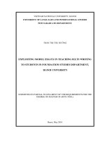 exploiting model essays in teaching ielts writing to students in foundation studies department hanoi university