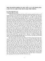 skkn một số kinh nghiệm về việc chữa các lỗi trong bài làm văn của học sinh trung học phổ thông chuyên lương thế vinh