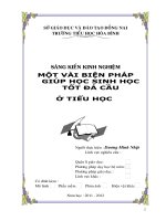 skkkn một vài biện pháp giúp học sinh học tốt đá cầu ở tiểu học thcs lương văn tụy