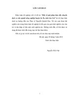 một số giải pháp thúc đẩy chuyển dịch cơ cấu ngành nông nghiệp huyện sa pa, tỉnh lào cai