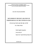 metaphor in the declaration of independence of the united states = ẩn dụ trong tuyên ngôn độc lập của mỹ