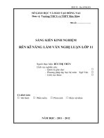 skkn rèn kĩ năng làm văn nghị luận lớp 11 thpt chuyên lương thế vinh