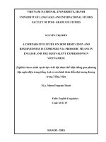 nghiên cứu so sánh sự do dự và dè dặt được thể hiện thông qua phương tiện ngôn điệu trong tiếng anh và các hình thức diễn đạt tương đương trong tiếng việ