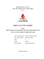 thực trạng và giải pháp thúc đẩy hoạt động sản xuất và xuất khẩu cà phê việt nam