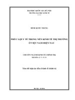 Phúc lợi y tế trong nền kinh tế thị trường ở Việt Nam hiện nay