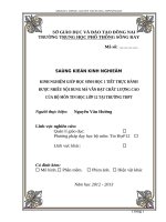 skkn kinh nghiệm giúp học sinh học 1 tiết thực hành được nhiều nội dung mà vẫn đạt chất lượng cao của bộ môn tin học lớp 12 tại trường thpt