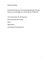 phân tích hiện trạng và đề xuất giải pháp nhằm phát triển nguồn nhân lực ở các doanh nghiệp vừa và nhỏ trên địa bàn tx hồng lĩnh