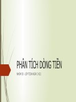 báo cáo bài tiểu luận môn phân tích báo cáo tài chính phân tích dòng tiền