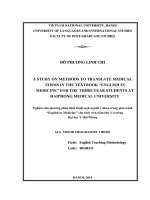 nghiên cứu phương pháp dịch thuật ngữ ngành y khoa trong giáo trình  english in medicine  cho sinh viên năm thứ 3, trường đại học y hải phòng