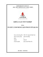 tổ chức lãnh thổ du lịch tỉnh tuyên quang