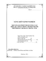 skkn một số giải pháp nhằm nâng cao hiệu quả hoạt động chi hội thanh niêntrong chi đoàn trung tâm