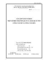 skkn một số biện pháp để quản lý, bảo quản tốt công văn đi và công văn đến  thpt biên hòa