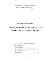 skkn ứng dụng công nghệ thông tin vào giảng dạy môn thể dục thpt nam hà