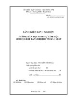 skkn hướng dẫn học sinh tự làm một số dạng bài tập sinh học về xác suất