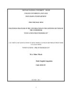 politeness strategies in the conversations in the listening sections of the coursebook  innovations pre-intermediate = các chiến lược lịch sử được sử dụng trong các đoạn hội thoại ở phần nghe của giáo trình