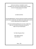 english professionl titles in the management system of joint-stock companies and their vietnamese equivalents = từ chỉ chức danh thuộc hệ thống quản lý của công ty cổ phần trong tiếng anh