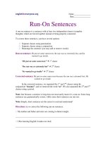 Run on sentences in English