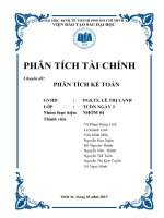 tiểu luận môn phân tích tài chính phân tích kế toán