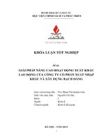 giải pháp nâng cao hoạt động xuất khẩu lao động của công ty cổ phần xuất nhập khẩu và xây dựng bạch đằng