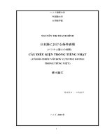 câu điều kiện trong tiếng nhật (có đối chiếu với đơn vị tương đương trong tiếng việt