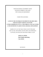 ghiên cứu các thủ thuât nâng cao kỹ năng đọc cho học viên không chuyên tiếng anh trình độ b tại trung tâm ngoại ngữ bộ nông nghiệp và ptnt. m.a thesis linguistics